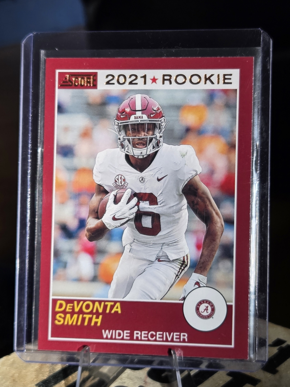 Panini Crimson Red 2021 Rookie DeVonta Smith Card
